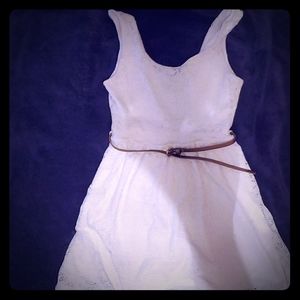 White Lace Dress w/ Belt